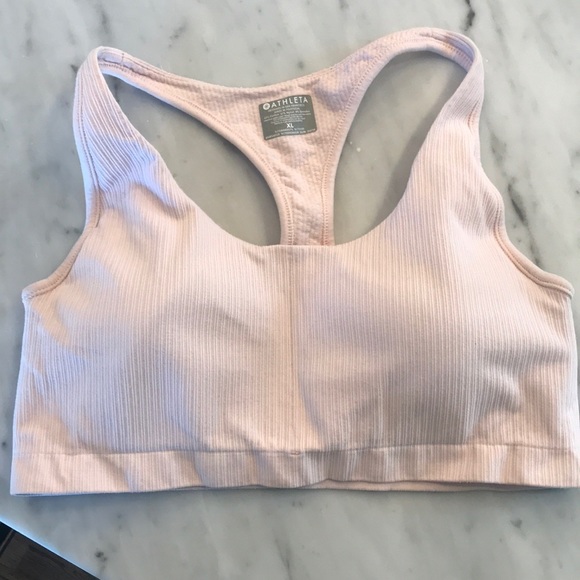 Athleta sports bra pink xl